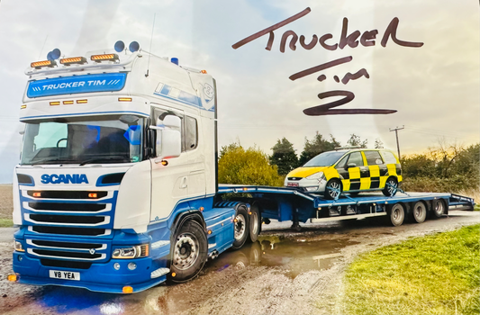 SIGNED TRUCKER TIM PHOTO