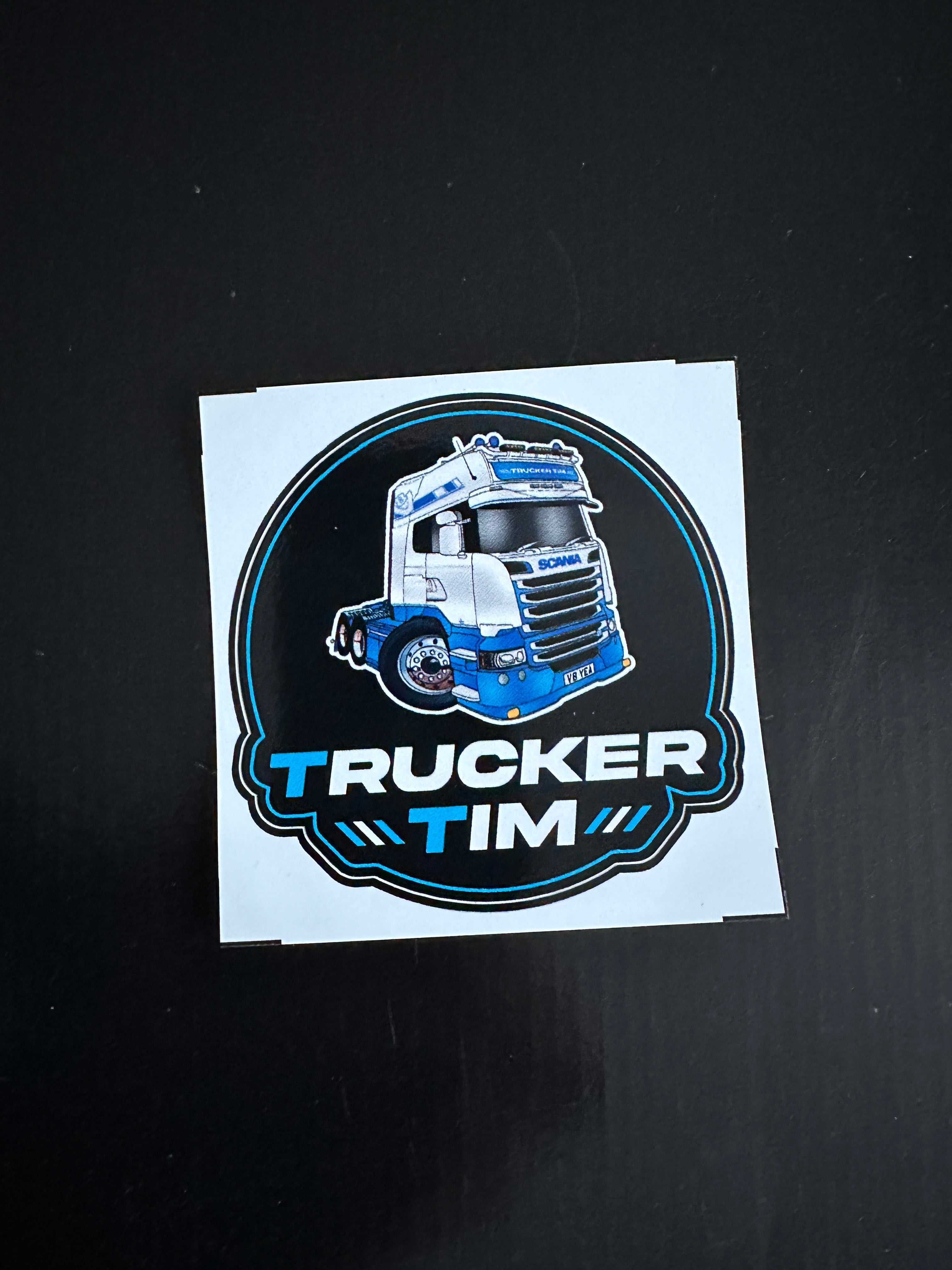 NEW DESIGN TRUCKER TIM STICKER – Trucker Tim Merchandise